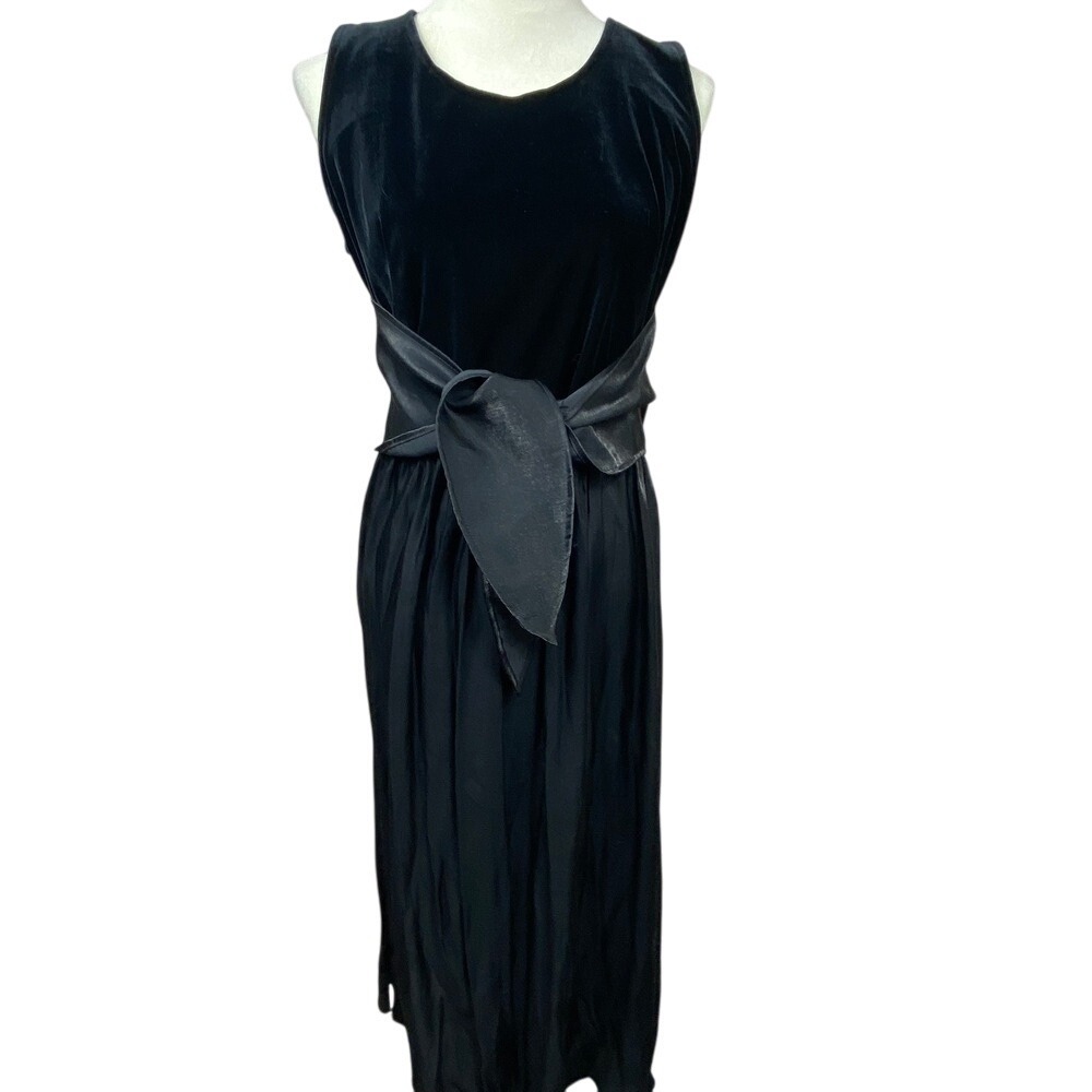 Rabbit Rabbit Designs Velvet Maxi Dress Sleeveless Formal Black Size‎ 14